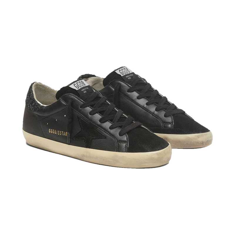 Golden Goose – Super-Star Nappa Zwart Glimmerend