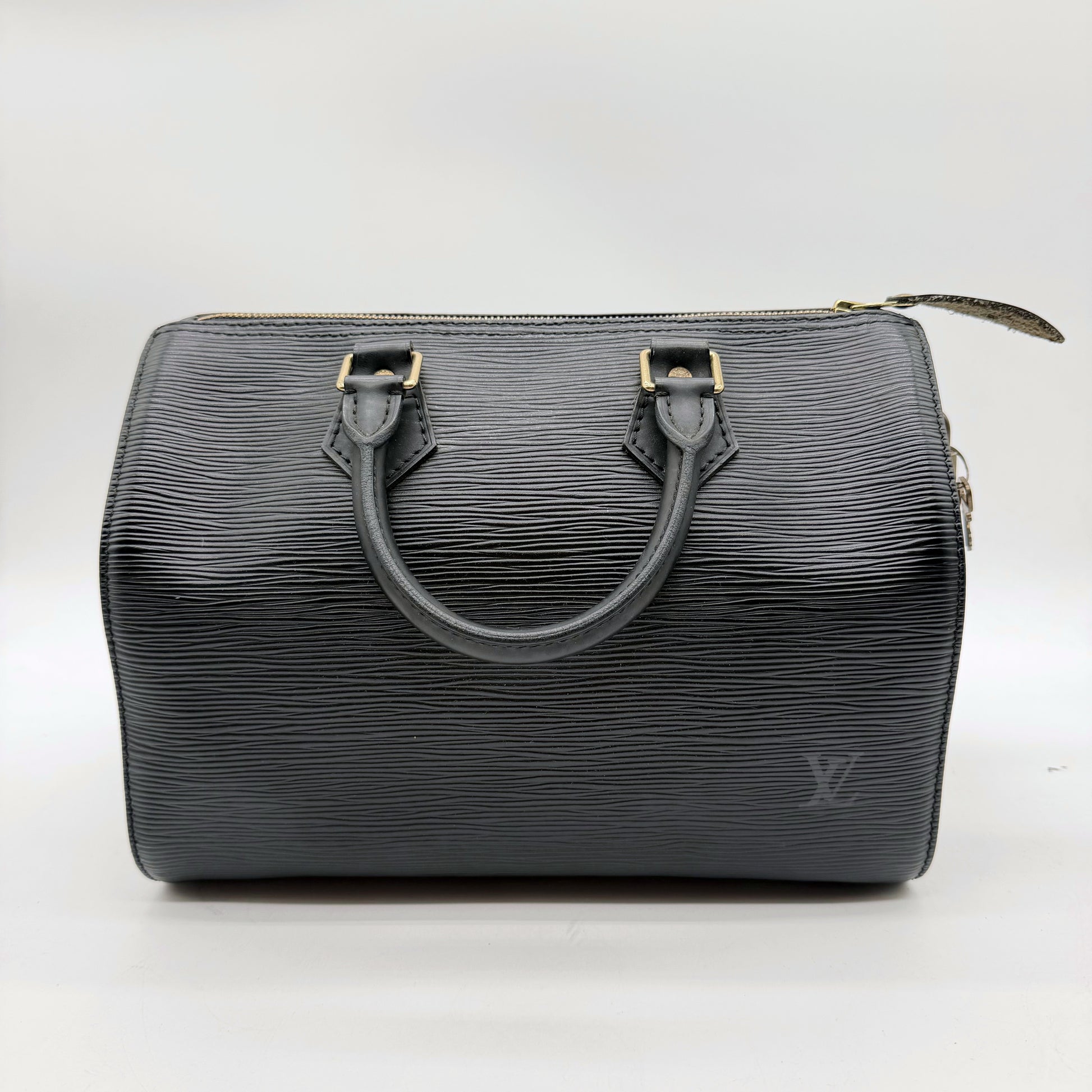 Louis Vuitton Speedy 25 cuir Epi noir - vue avant