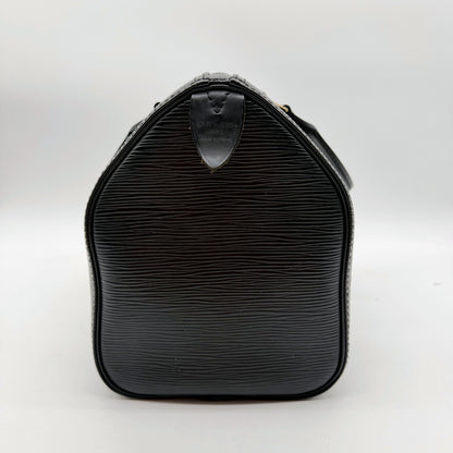 Louis Vuitton Speedy 25 cuir Epi noir - vue de cote