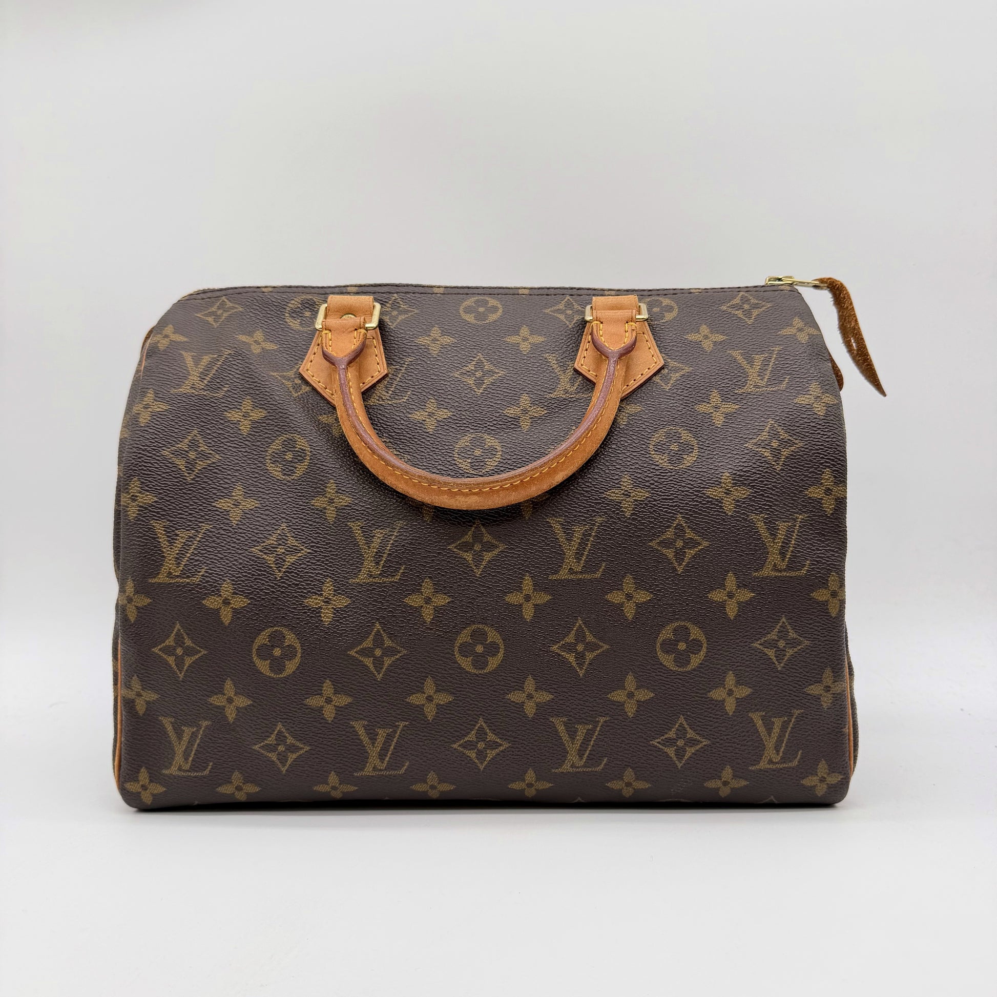 Louis Vuitton Speedy 30 toile Monogram marron - vue avant
