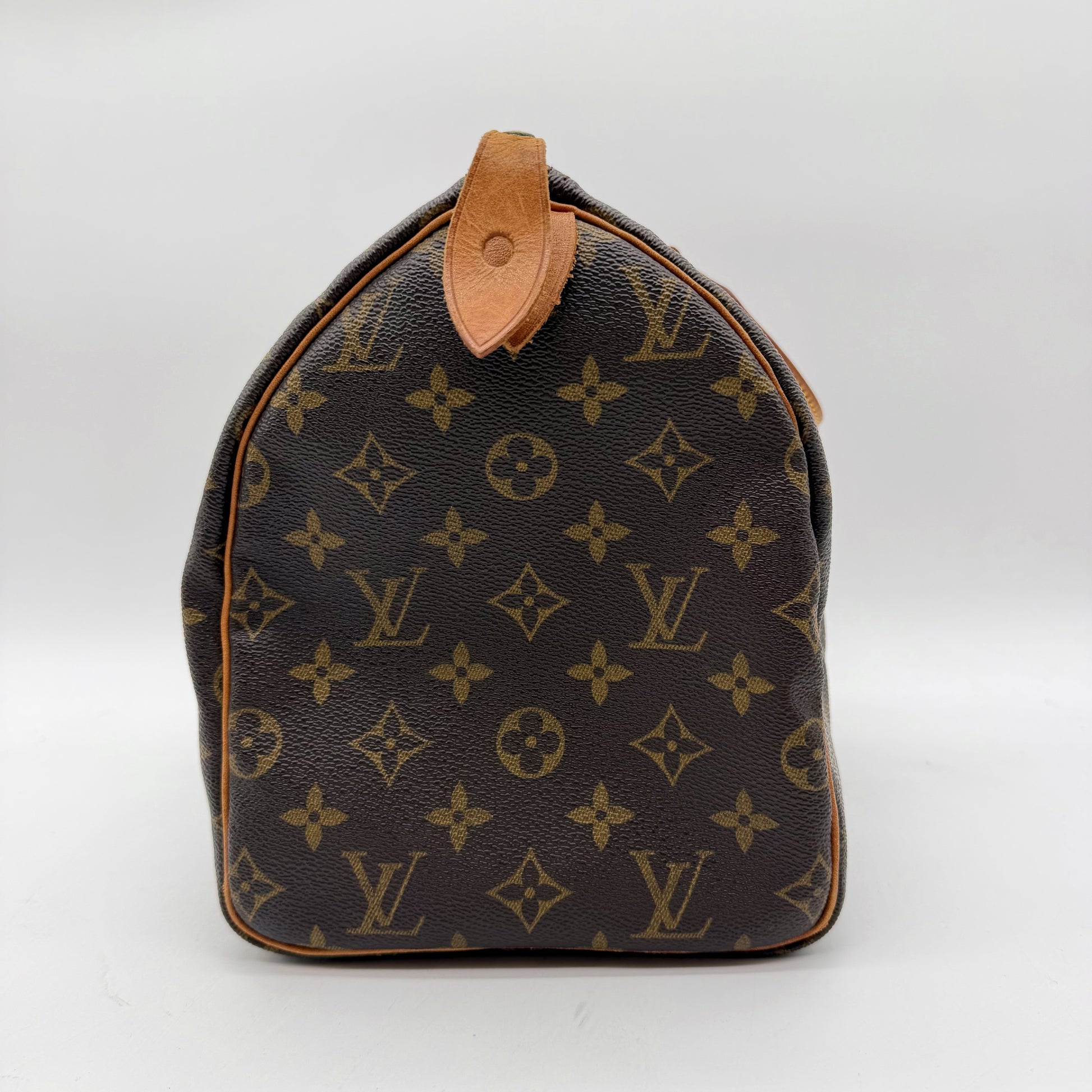 Louis Vuitton Speedy 30 toile Monogram marron - vue de cote