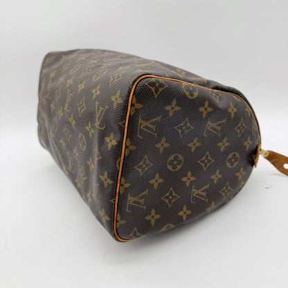 Louis Vuitton Speedy 30 toile Monogram marron - vue du dessous