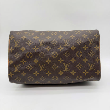 Louis Vuitton Speedy 30 toile Monogram marron - vue de profil