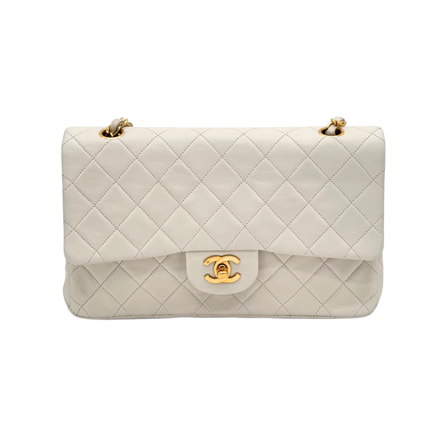 Chanel – Timeless Classique 25 cm Cuir Blanc