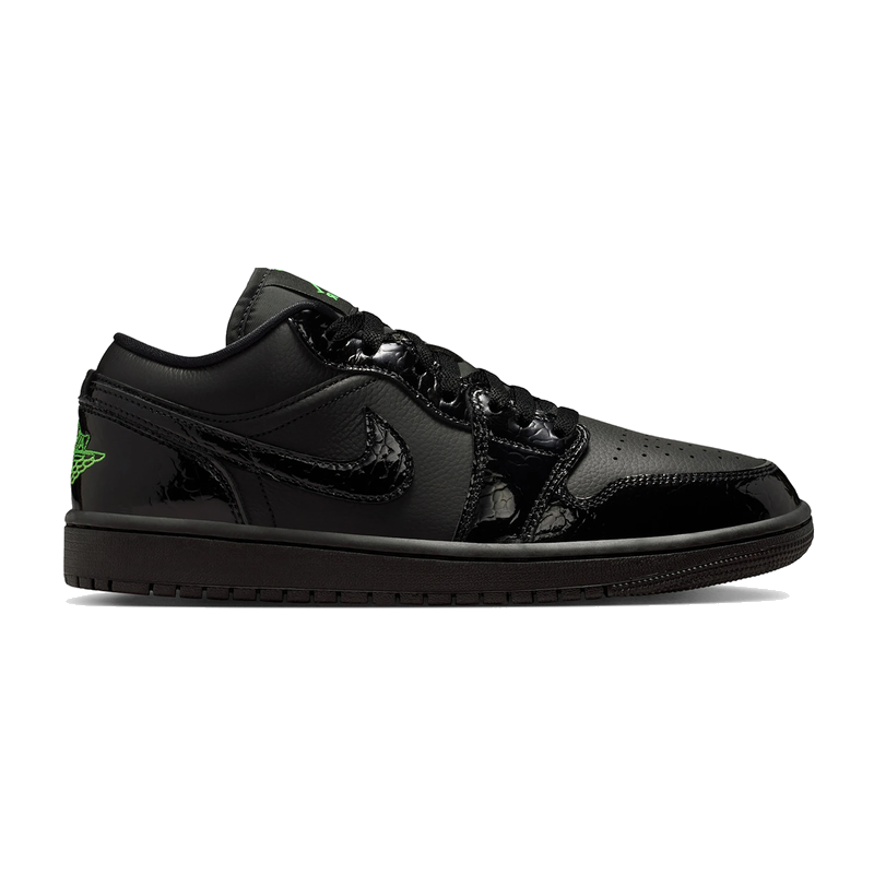Air Jordan 1 Low SE Black Croc Scream Green