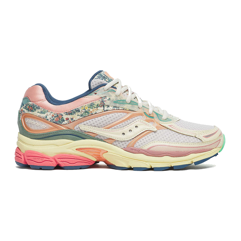 Saucony ProGrid Omni 9 Floral Beige Blue