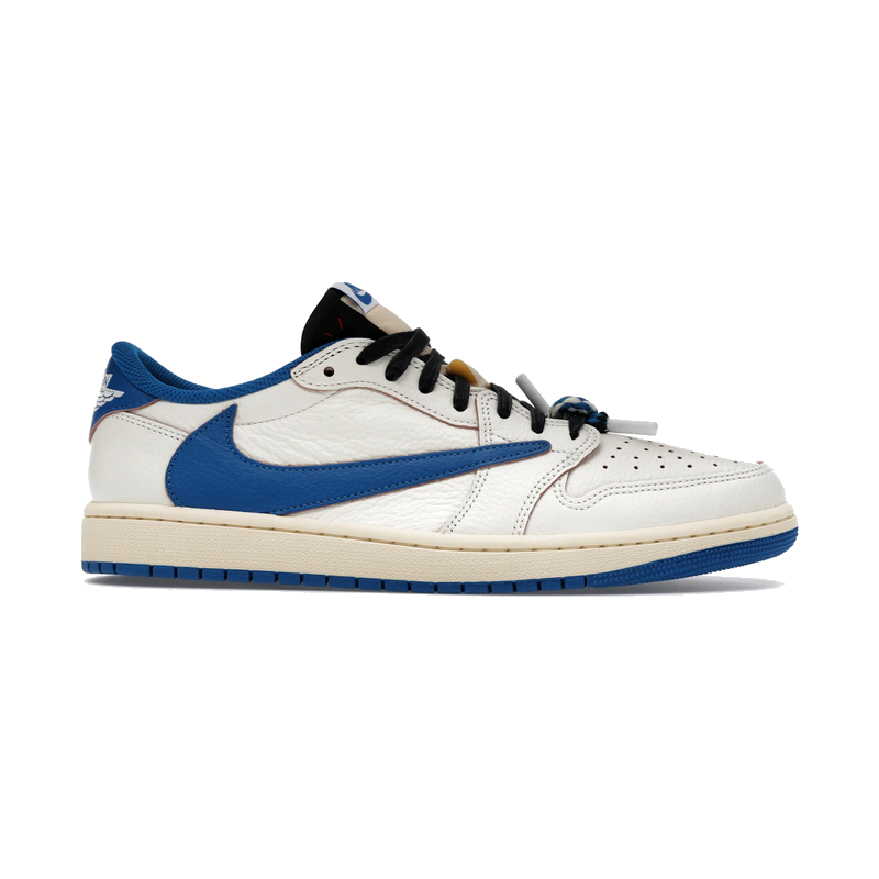 Air Jordan 1 Retro Low OG SP Fragment x Travis Scott Sail Military Blue