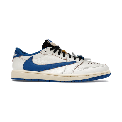 Air Jordan 1 Retro Low OG SP Fragment x Travis Scott Sail Military Blue