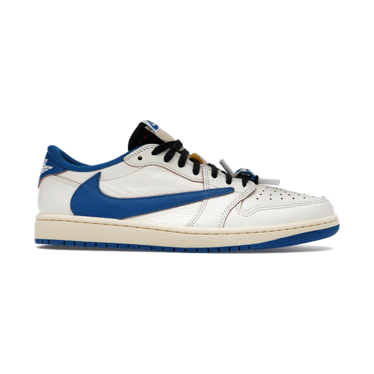 Air Jordan 1 Retro Low OG SP Fragment x Travis Scott Sail Military Blue