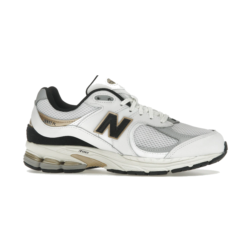 New Balance 2002R White Black Gold Metallic