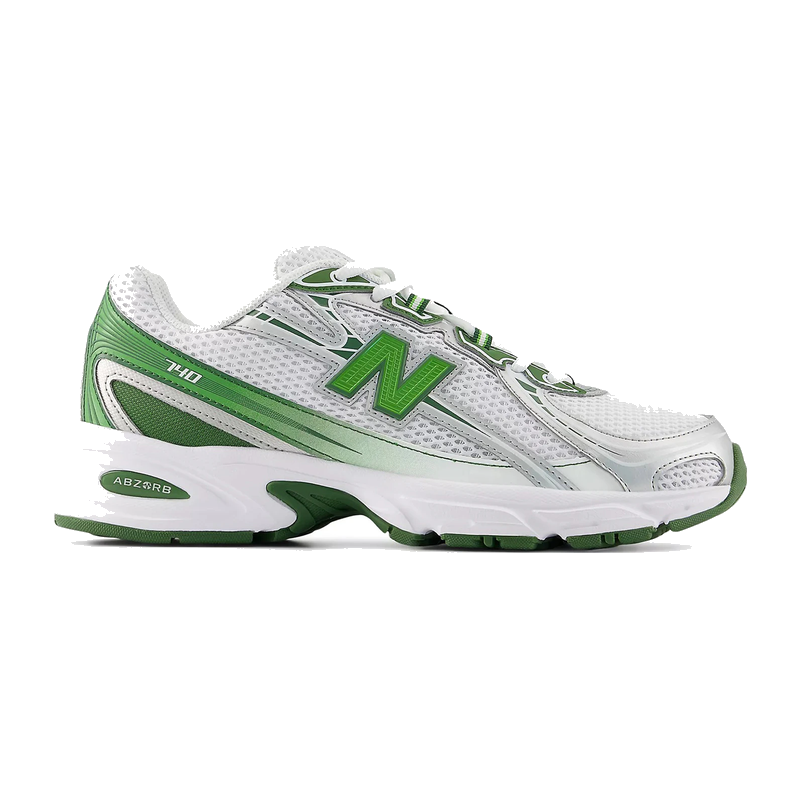 New Balance 740 White Alpine Green Silver Metallic
