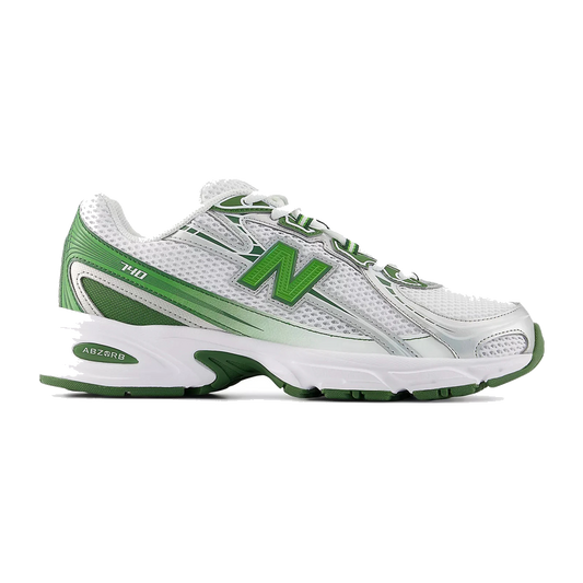 New Balance 740 White Alpine Green Silver Metallic