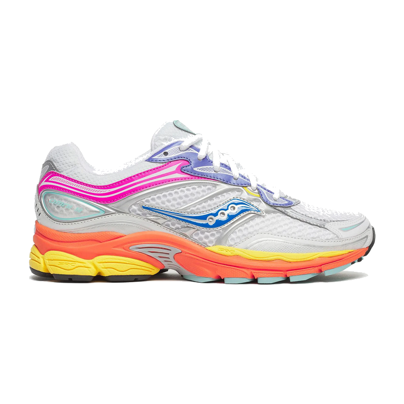 Saucony ProGrid Omni 9 White Multi Pink Orange Yellow
