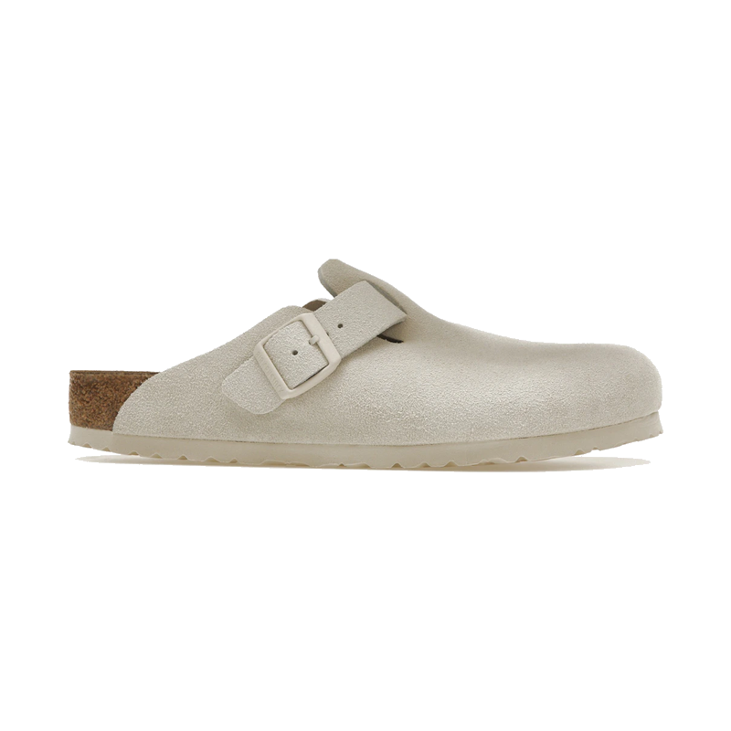 Birkenstock Boston Antique White Suede