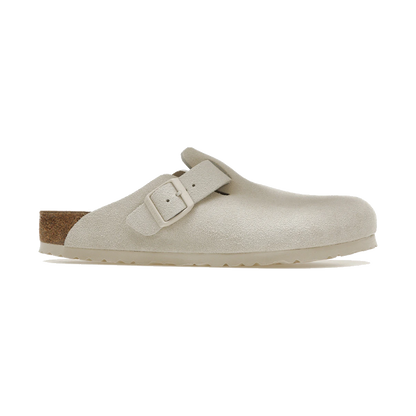 Birkenstock Boston Antique White Suede