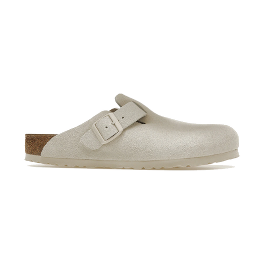 Birkenstock Boston Antique White Suede