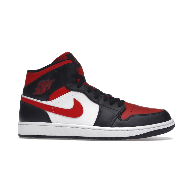 Air Jordan 1 Mid White Black Red 2022