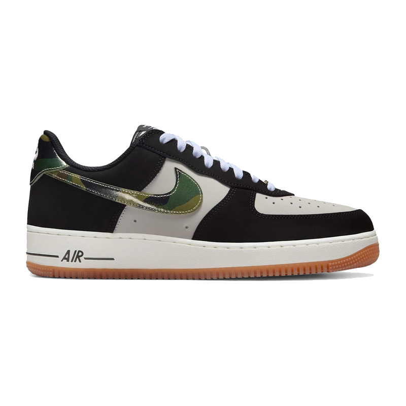 Nike Air Force 1 Low '07 LV8 Black Patent Camo Swoosh