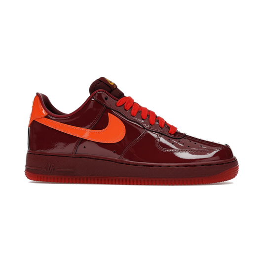 Nike Air Force 1 Low Patent Leather Dark Team Red Safety Orange