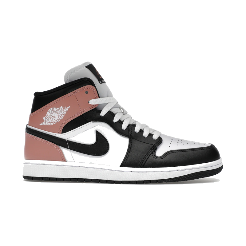 Air Jordan 1 Mid White Rust Pink Black