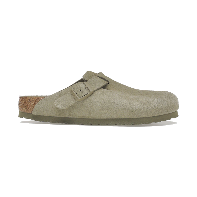 Birkenstock Boston Soft Footbed Suede Faded Khaki