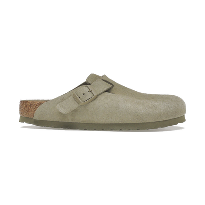 Birkenstock Boston Soft Footbed Suede Faded Khaki