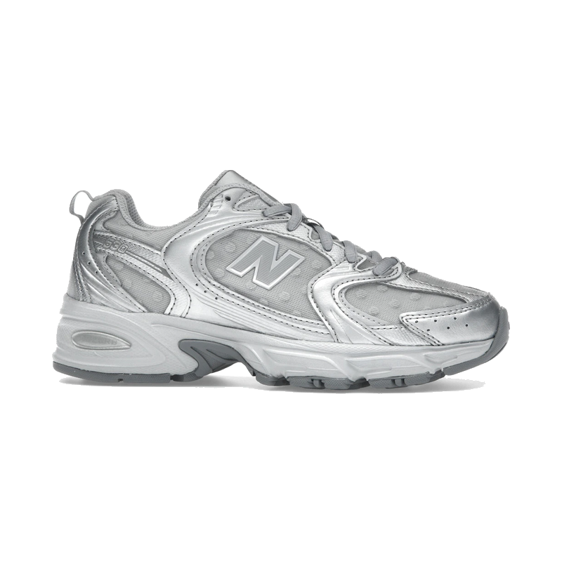 New Balance 530 Silver Metallic Raincloud Polka Dots
