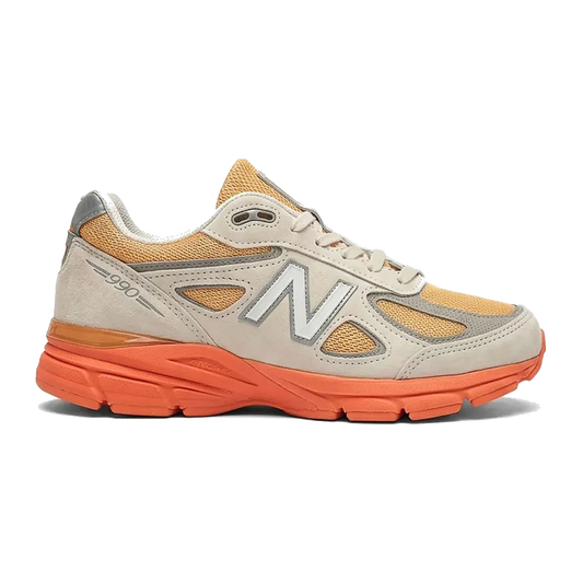 New Balance 990v4 MiUSA Moonbeam Tangerine Heat