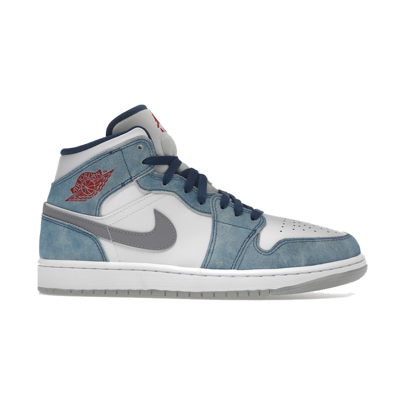 Air Jordan 1 Mid French Blue Fire Red