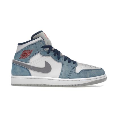 Air Jordan 1 Mid French Blue Fire Red