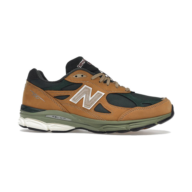 New Balance 990v3 MiUSA Tan Green