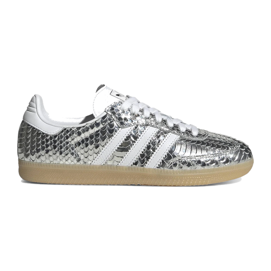 Adidas Samba OG Patent Snakeskin Silver Metallic