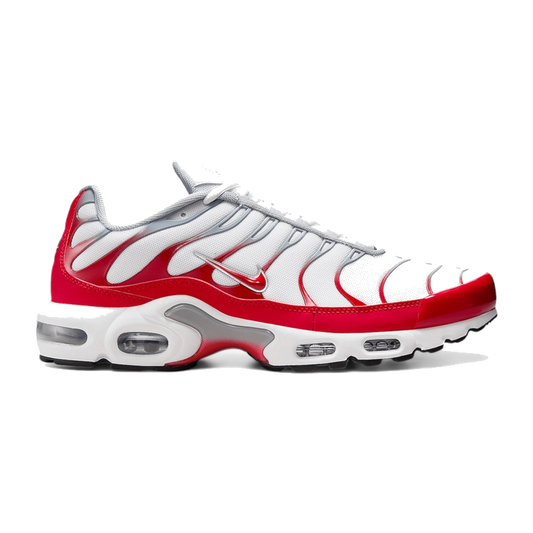 Nike Air Max Plus White University Red Wolf Grey