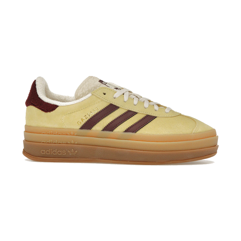 Adidas Gazelle Bold Almost Yellow Maroon
