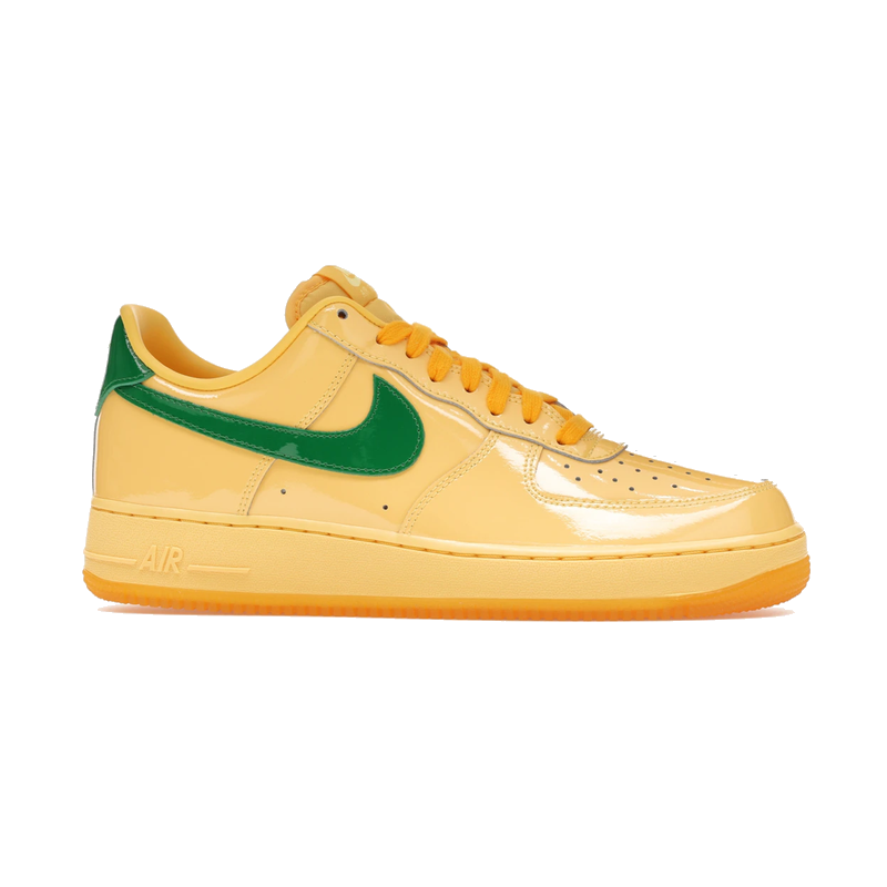 Nike Air Force 1 Low Patent Leather Topaz Gold Pine Green