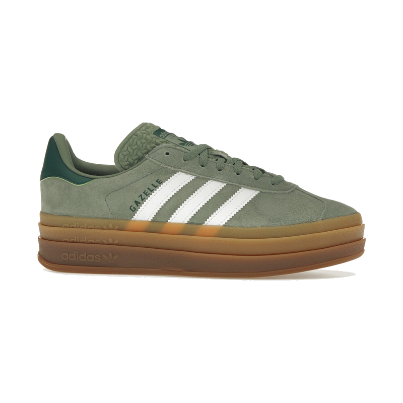 Adidas Gazelle Bold Silver Green Gum