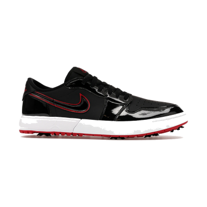 Air Jordan 1 Low Golf Spiked Bred Black Patent