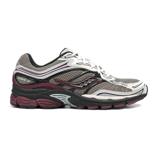 Saucony ProGrid Omni 9 Tomorrow, Meet Yesterday Pack Tan Maroon