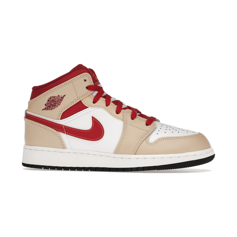 Air Jordan 1 Mid Light Curry Cardinal