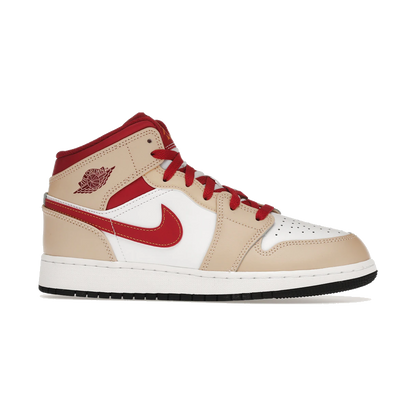 Air Jordan 1 Mid Light Curry Cardinal