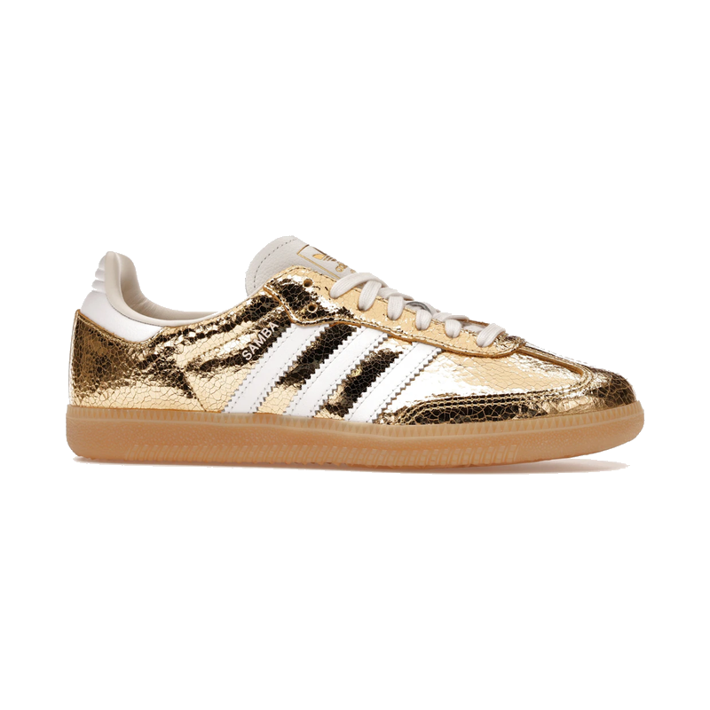 Adidas Samba OG Gold Metallic Cracked Leather