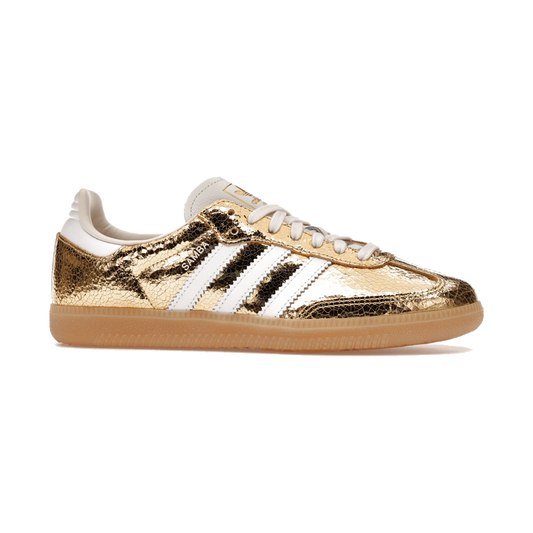 Adidas Samba OG Gold Metallic Cracked Leather