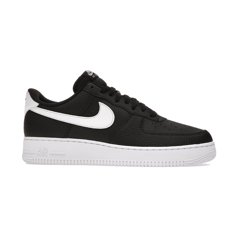 Nike Air Force 1 Low '07 Black White Pebbled Leather