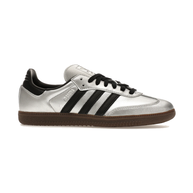 Adidas Samba OG Silver Metallic Black Gum