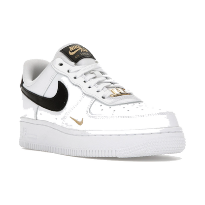 Nike Air Force 1 Low '07 Essential White Black Gold Mini Swoosh