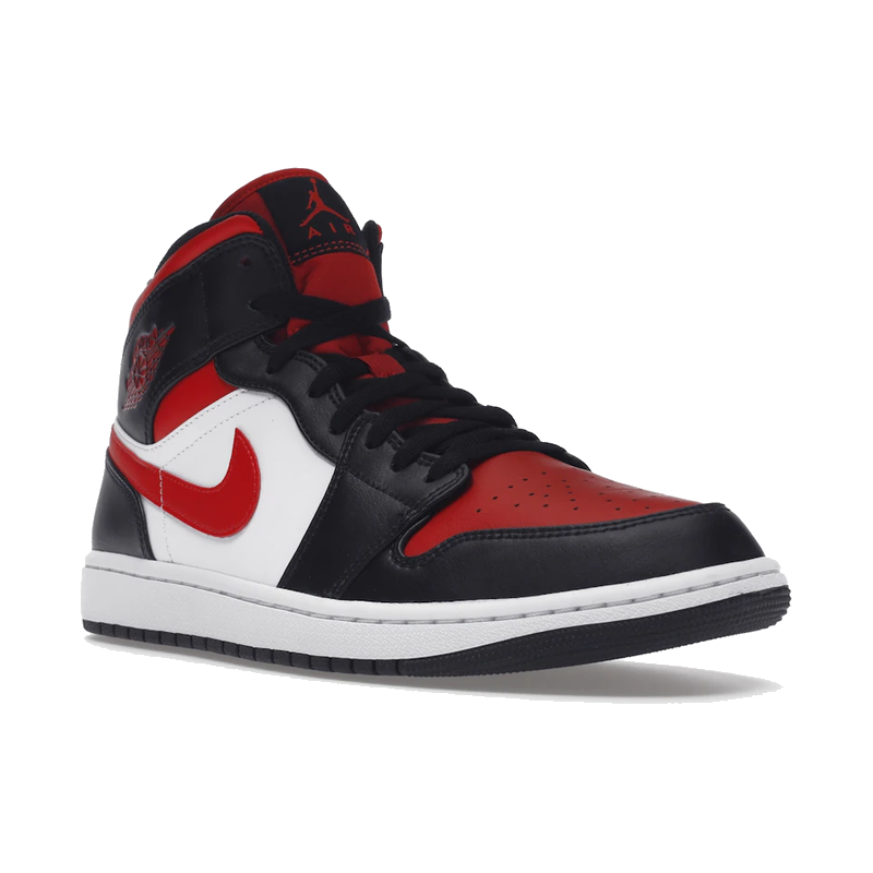 Air Jordan 1 Mid White Black Red 2022
