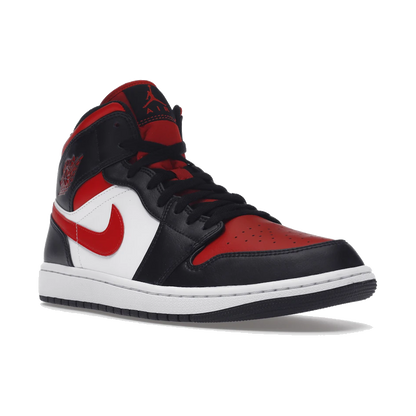 Air Jordan 1 Mid White Black Red 2022