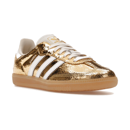 Adidas Samba OG Gold Metallic Cracked Leather