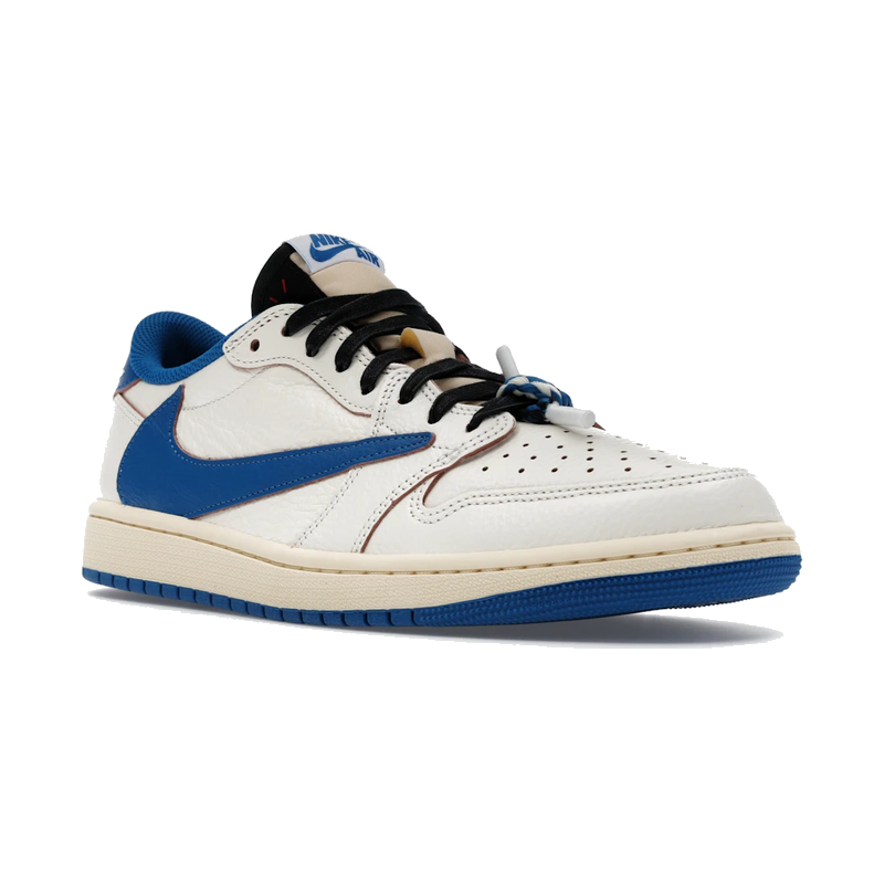 Air Jordan 1 Retro Low OG SP Fragment x Travis Scott Sail Military Blue