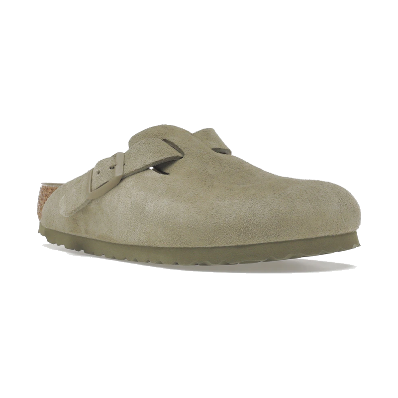 Birkenstock Boston Soft Footbed Suede Faded Khaki